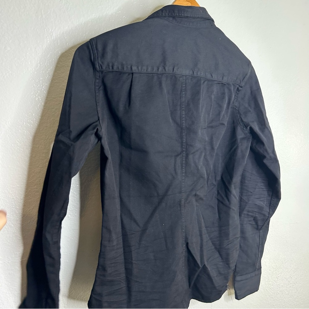 Frank & Eileen Barry Tailored Button Up Shirt in Black Famous Denim Size XS - Picture 8 of 16